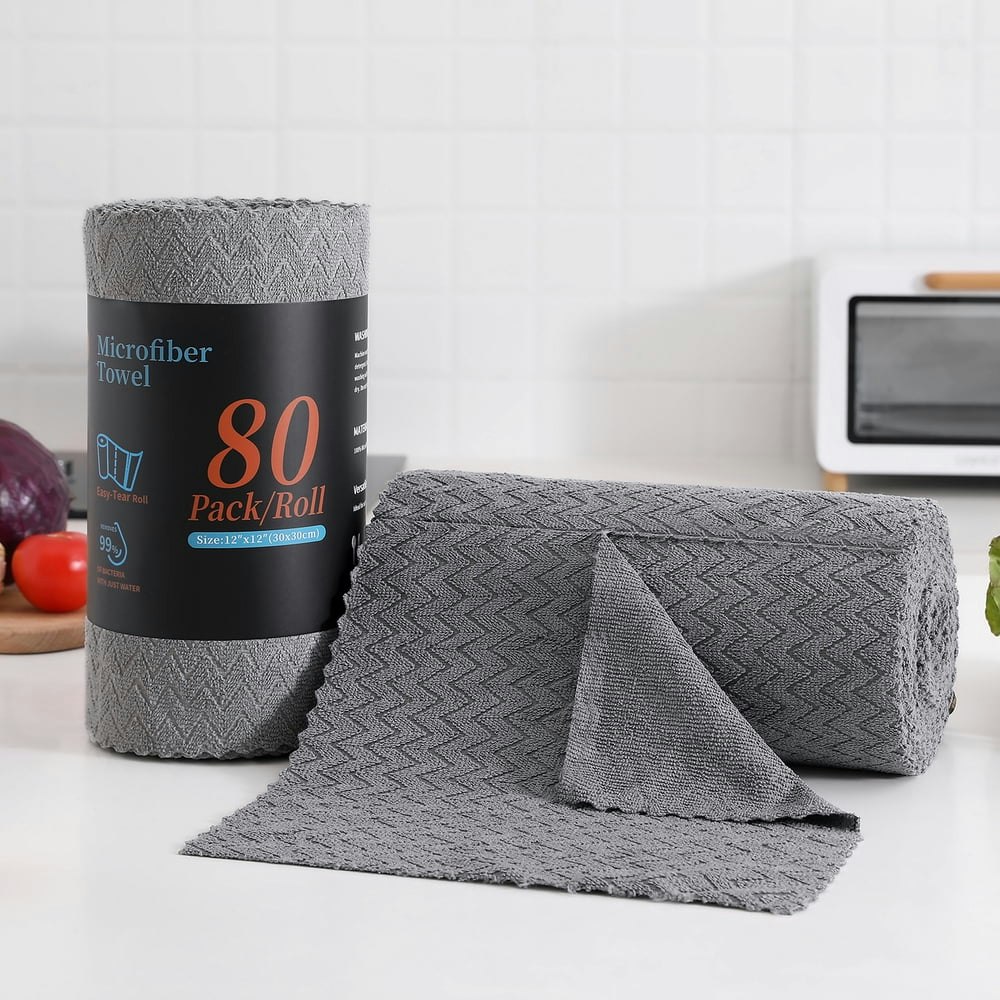 Beartech Microfiber Cleaning Cloth Roll 80-Pack: $19.99 Beartech Microfiber Cleaning Cloth Roll 80-Pack: $19.99
