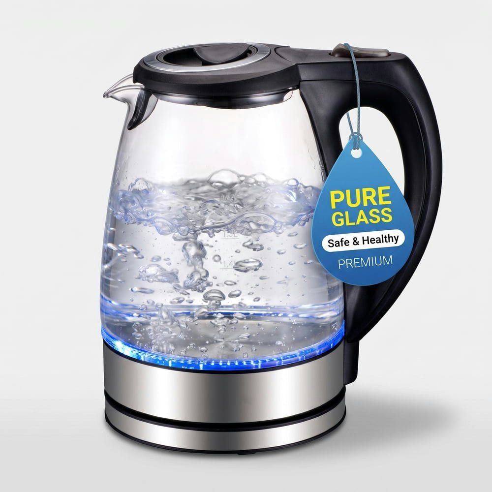 Yilush 1.7L Electric Glass Kettle: $23.39 Yilush 1.7L Electric Glass Kettle: $23.39