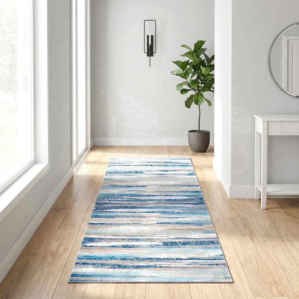 Iceant 3'x8' Abstract Hallway Runner Rug: $28.99 Iceant 3'x8' Abstract Hallway Runner Rug: $28.99