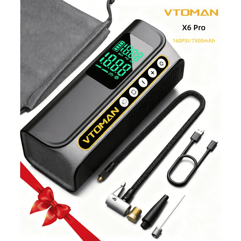 Vtoman X6 Pro 160-PSI 7,500mAh Portable Tire Inflator: $25.99 Vtoman X6 Pro 160-PSI 7,500mAh Portable Tire Inflator: $25.99