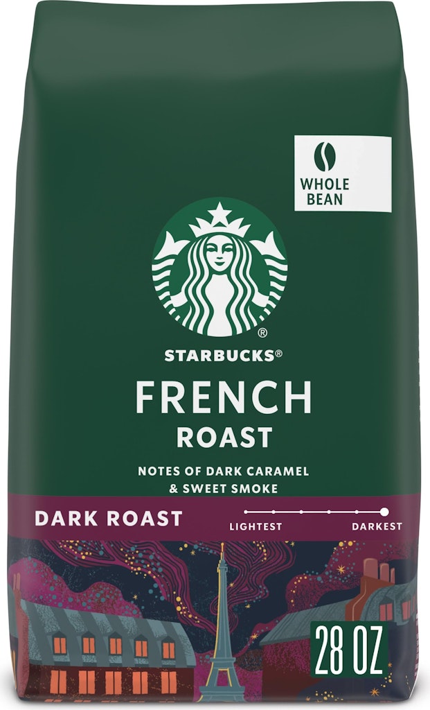 Starbucks 28-oz. French Roast Whole Bean Coffee Bag: $15 w/ Sub & Save Starbucks 28-oz. French Roast Whole Bean Coffee Bag: $15 w/ Sub & Save