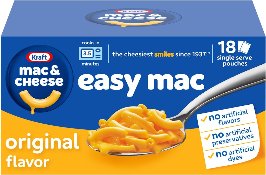 Kraft Easy Mac 18-Count Mac and Cheese Dinner: $2.73 w/ Sub & Save Kraft Easy Mac 18-Count Mac and Cheese Dinner: $2.73 w/ Sub & Save