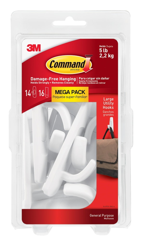 Command 5-lb. Large Utility Hooks 14-Pack: $2.83 Command 5-lb. Large Utility Hooks 14-Pack: $2.83