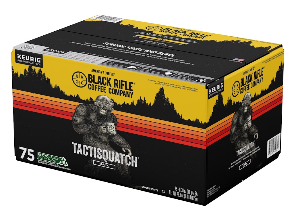 Black Rifle Coffee Company Tactisquatch K-Cup 75-Pack: $17 Black Rifle Coffee Company Tactisquatch K-Cup 75-Pack: $17