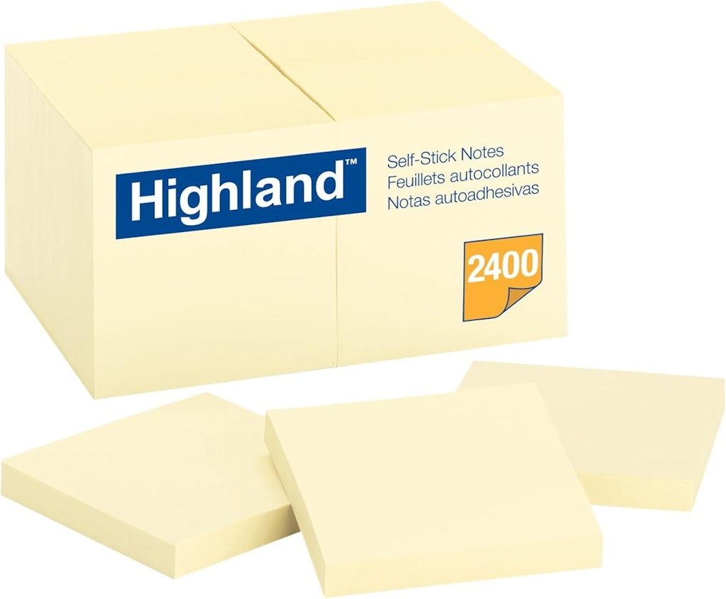 Highland 3" x 3" 100-Count Sticky Notes 24-Pack: $2.38 Highland 3" x 3" 100-Count Sticky Notes 24-Pack: $2.38