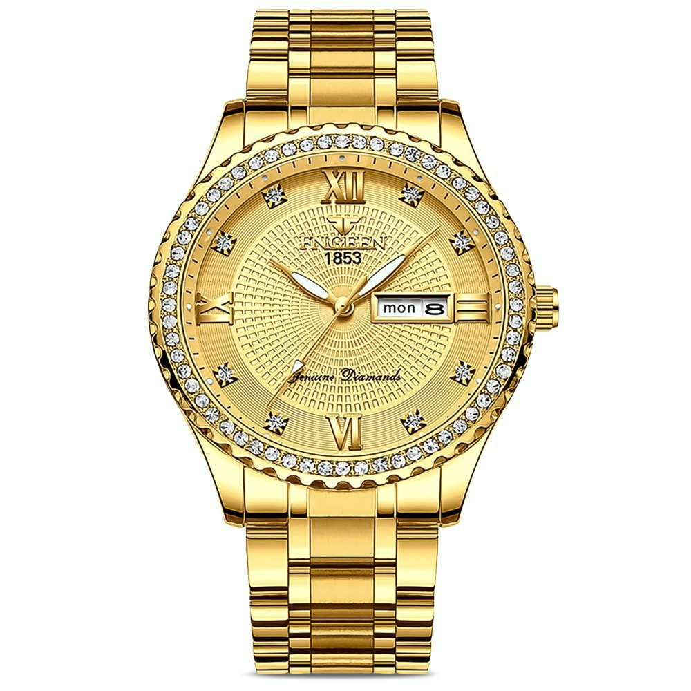 Eekit Classic Diamond Gold Men's Quartz Watch: $13.99 Eekit Classic Diamond Gold Men's Quartz Watch: $13.99