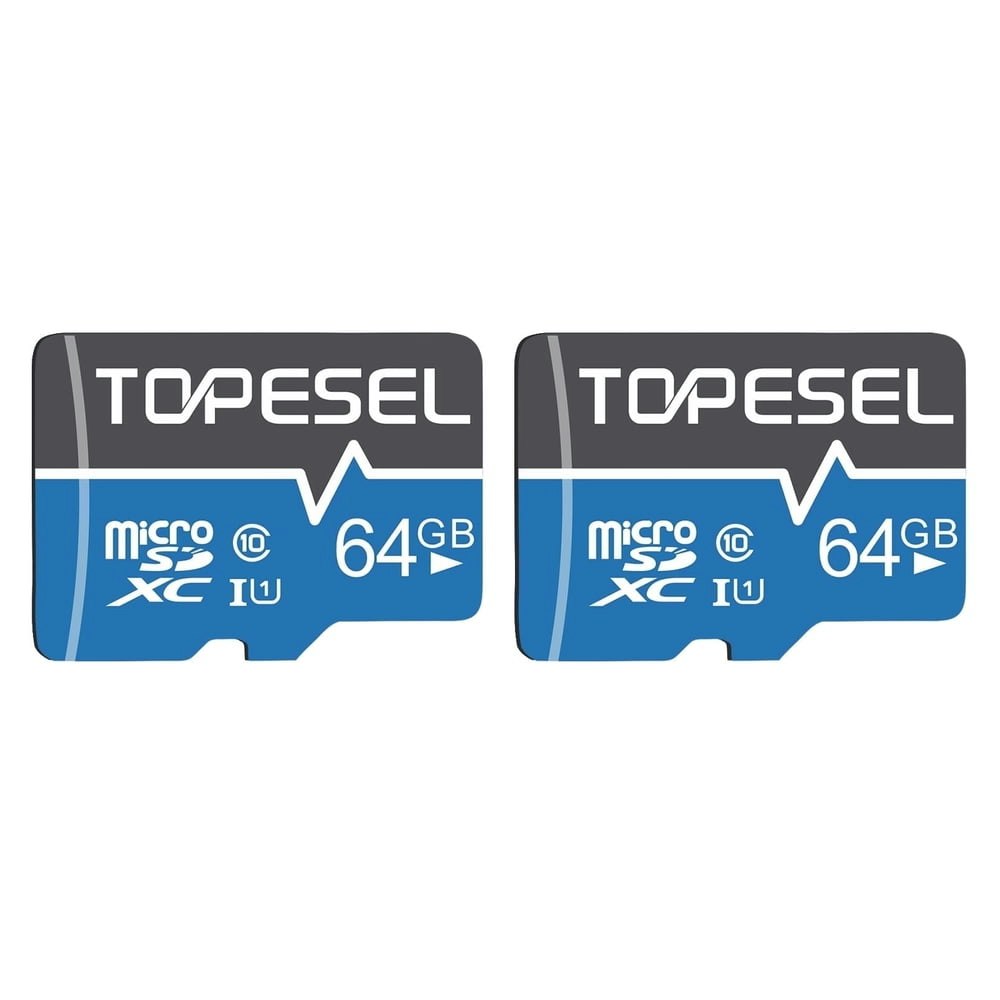 Topesel 64GB microSDXC Memory Card with Adapter 2-Pack: $28.89 Topesel 64GB microSDXC Memory Card with Adapter 2-Pack: $28.89