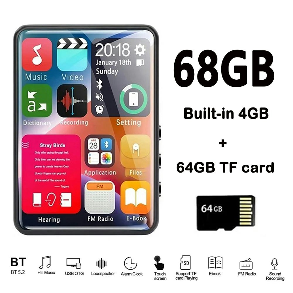 128GB MP3 Player with 2.4-inch Touch Screen: $31.49 128GB MP3 Player with 2.4-inch Touch Screen: $31.49