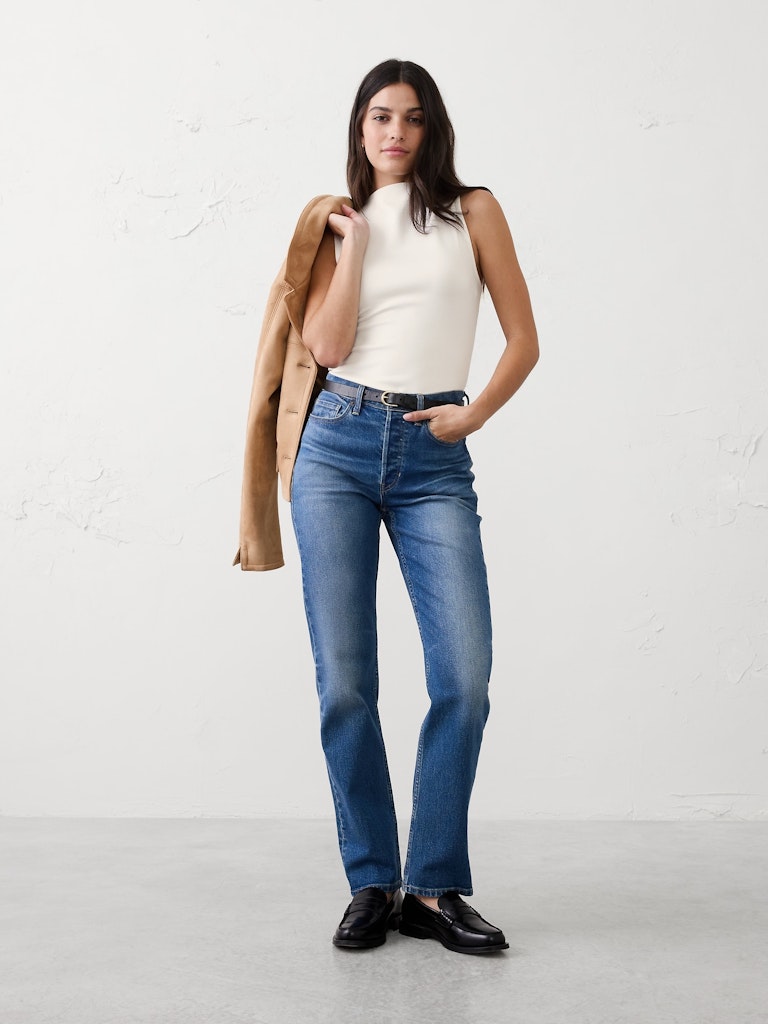 Soft Touch High-Neck Top: $25 Soft Touch High-Neck Top: $25