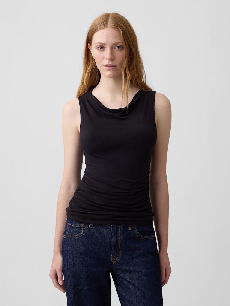 Sleeveless Cowl-Neck Top: $29.99 Sleeveless Cowl-Neck Top: $29.99