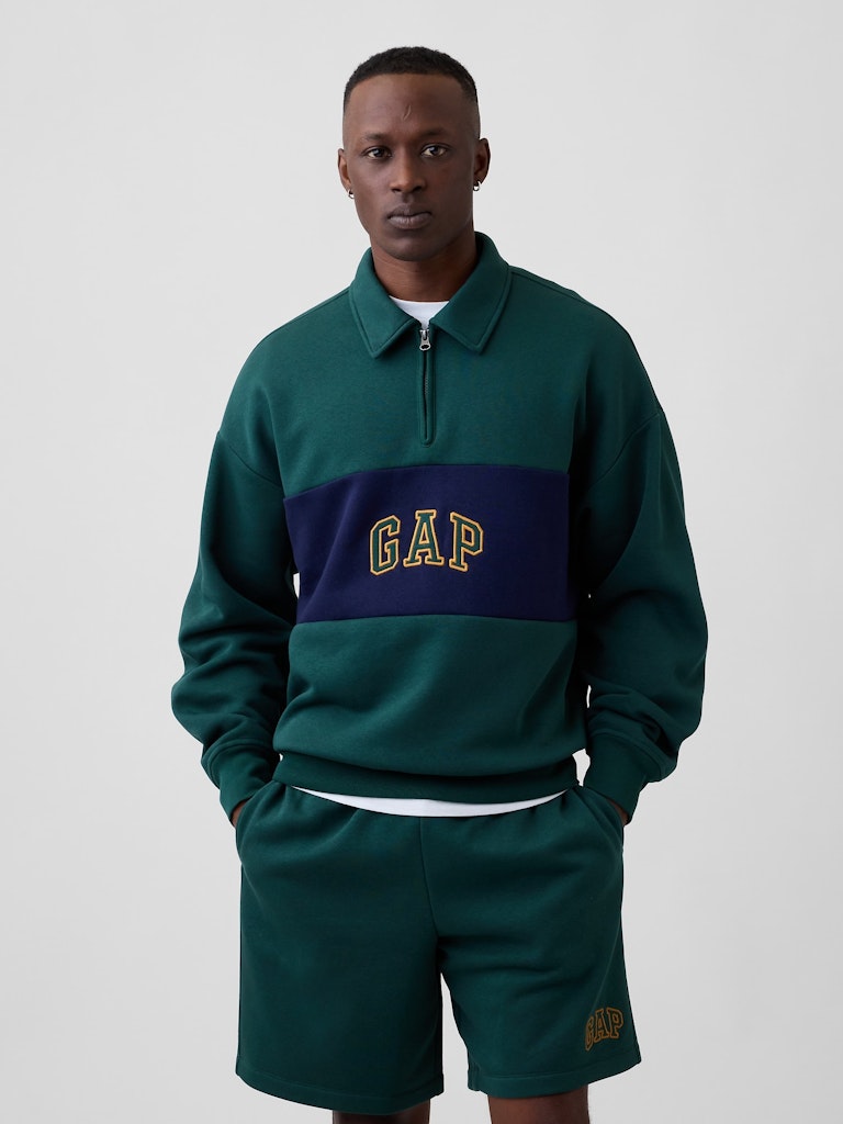 Gap Oversized Logo Quarter-Zip Sweatshirt: $41.99 Gap Oversized Logo Quarter-Zip Sweatshirt: $41.99