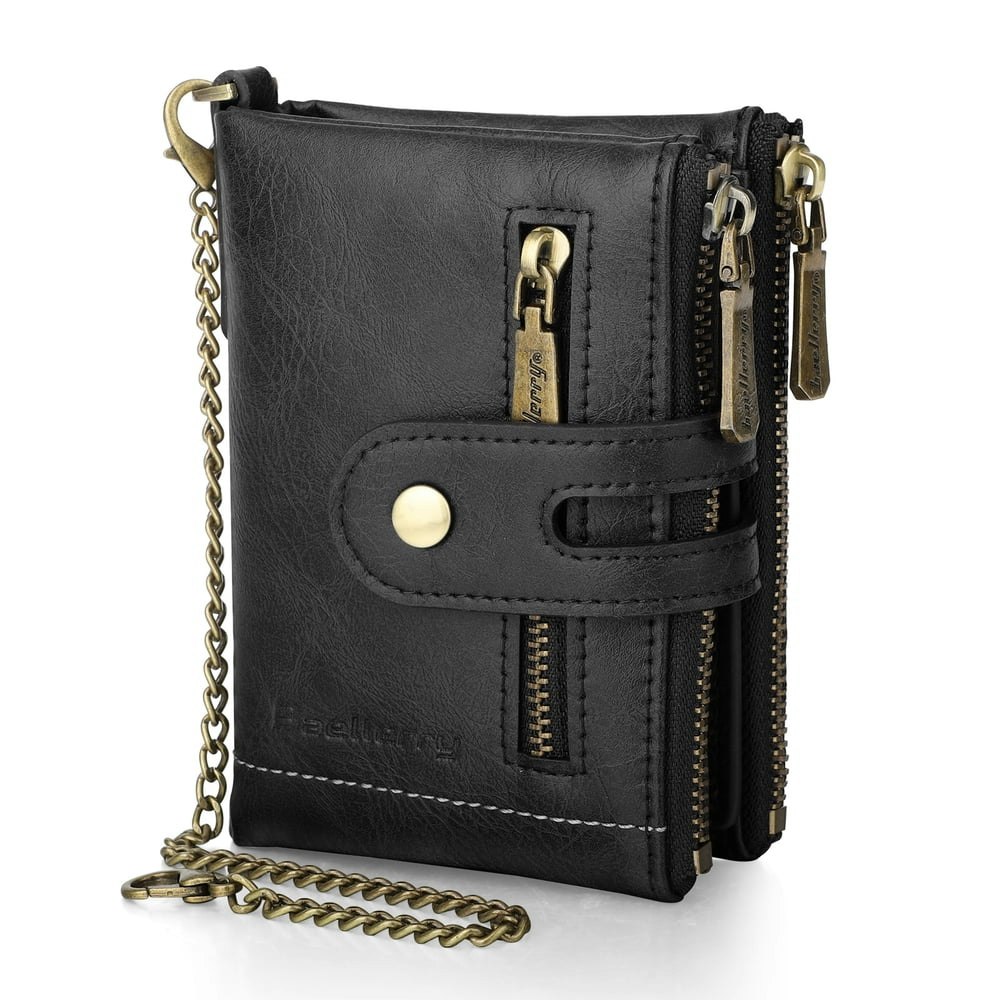 TSV Genuine Leather RFID Blocking Bifold Wallet with Chain: $11.98 TSV Genuine Leather RFID Blocking Bifold Wallet with Chain: $11.98