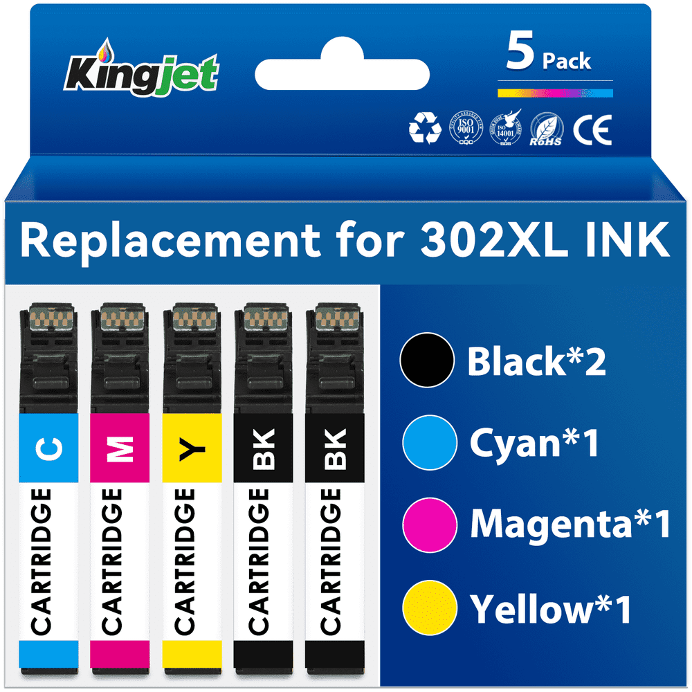 Kingjet 302XL Ink Cartridge 5-Pack: $27.55 Kingjet 302XL Ink Cartridge 5-Pack: $27.55
