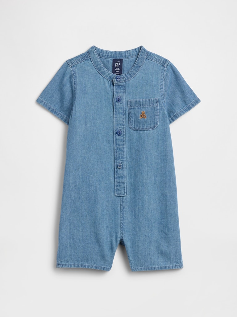 Baby Brannan Bear Denim Romper: $27.99 Baby Brannan Bear Denim Romper: $27.99