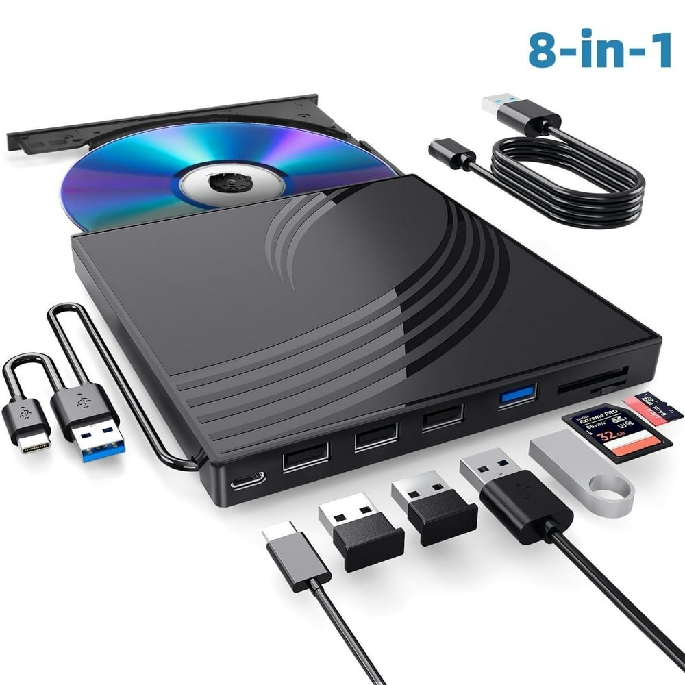 8-in-1 USB 3.0 External CD/DVD Drive: $26.89 8-in-1 USB 3.0 External CD/DVD Drive: $26.89