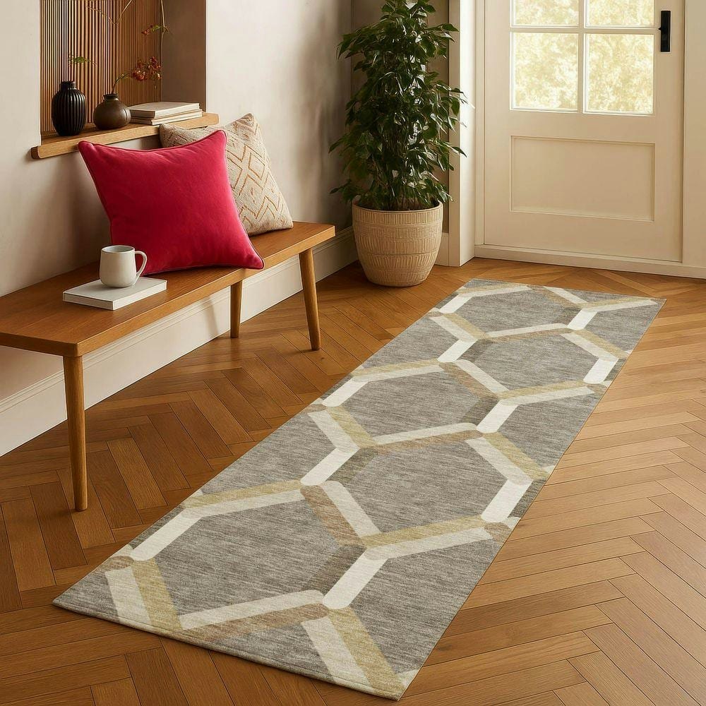 Chantille 2'3" x 7'6" Machine Washable Abstract Runner Rug: $60.87