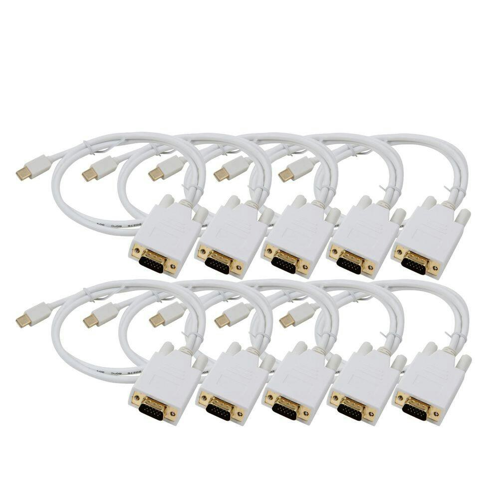 Mini DisplayPort to VGA Cable 3-Foot 10-Pack: $197.99
