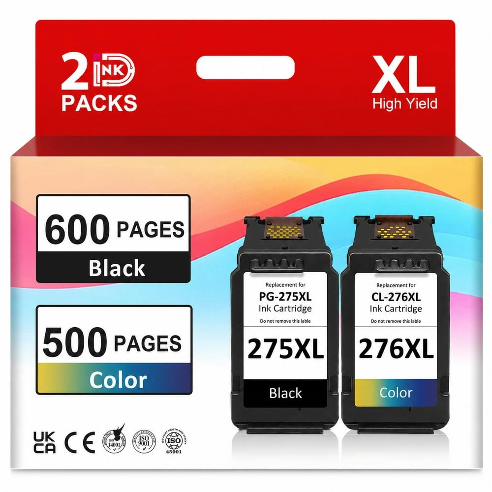 Canon PG-275XL and CL-276XL Ink Cartridge 2-Pack: $34.89 Canon PG-275XL and CL-276XL Ink Cartridge 2-Pack: $34.89