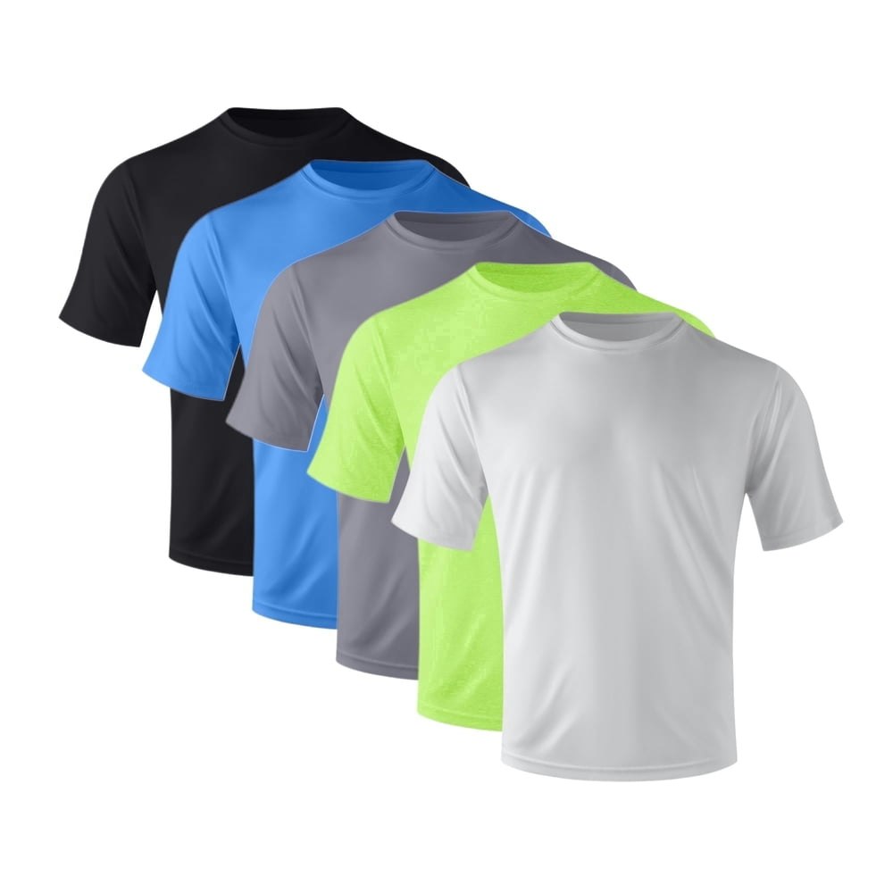 Zboriber Men's Quick-Dry Crew Neck T-Shirt 5-Pack: $25.55