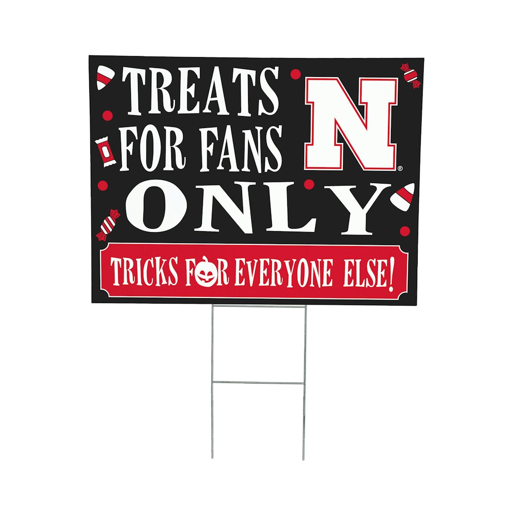 Nebraska Huskers 18" x 24" Halloween Yard Sign: $34.99