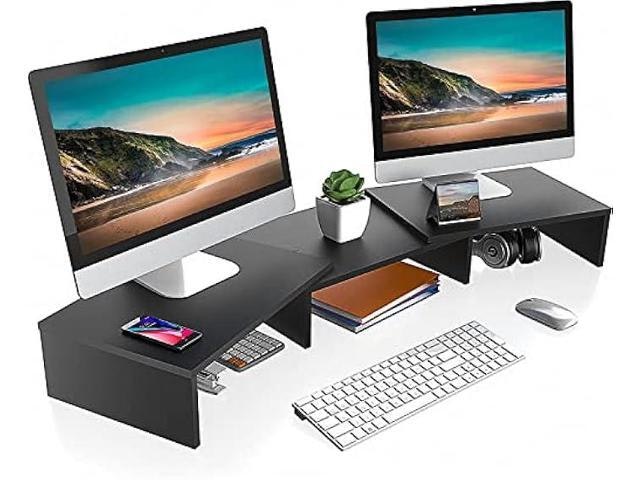 Fitueyes 3-Shelf Dual Monitor Riser Stand: $77.19 Fitueyes 3-Shelf Dual Monitor Riser Stand: $77.19