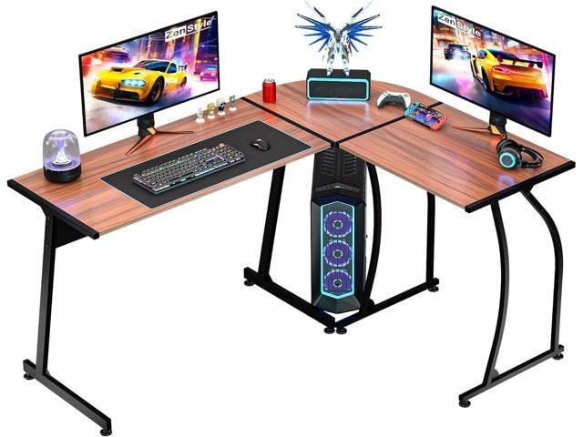 ZenStyle 55-inch L-Shaped Computer Desk: $138.56 ZenStyle 55-inch L-Shaped Computer Desk: $138.56