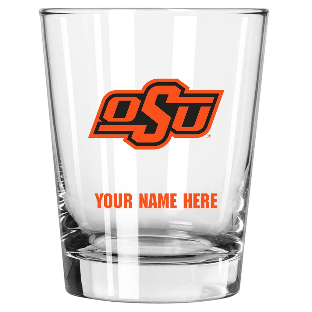 Oklahoma State Cowboys 15oz Personalized Double Old Fashioned Glass: $39.99