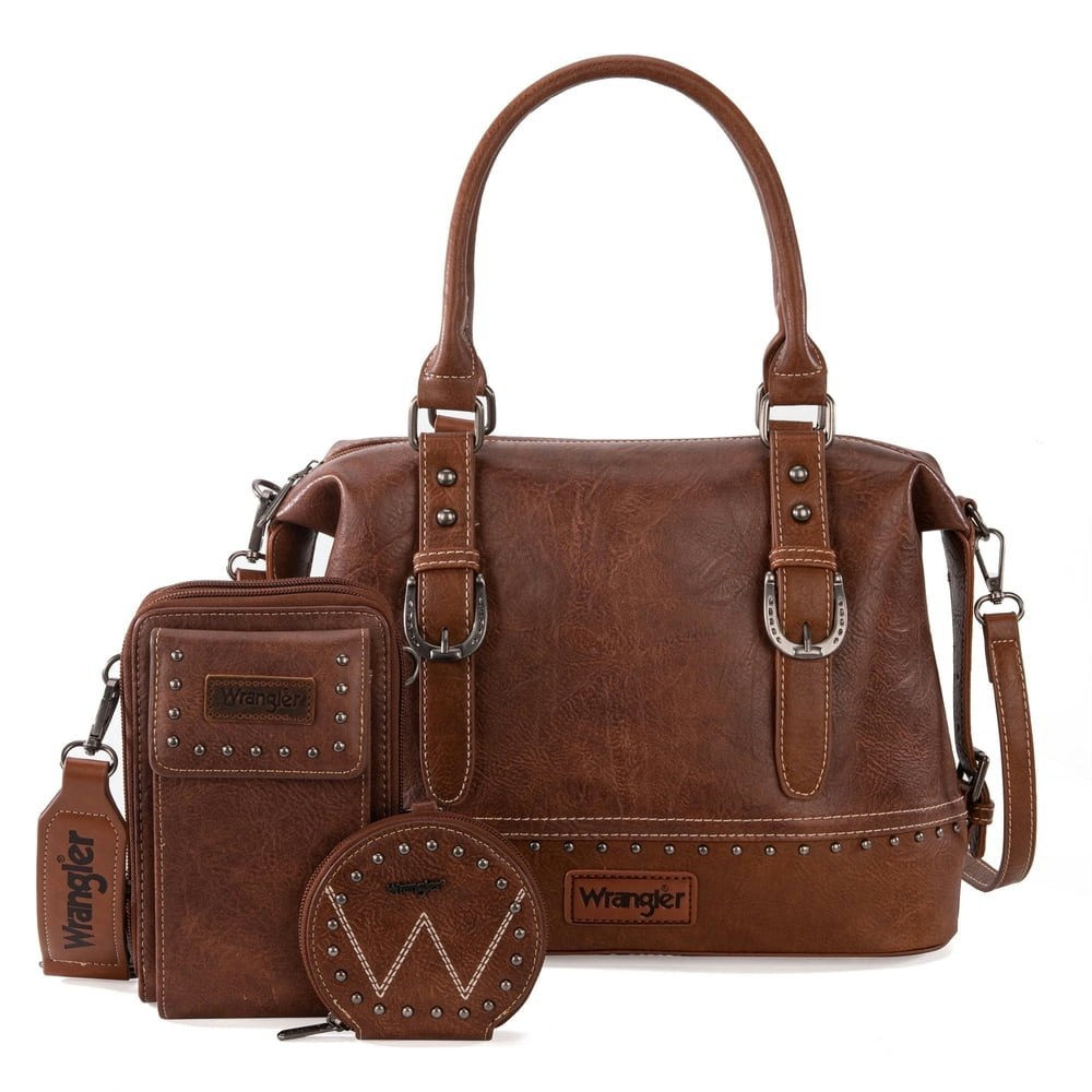Wrangler Women's Doctor Bag Satchel, Handbag, and Coin Purse 3-Piece Set: $59.98 Wrangler Women's Doctor Bag Satchel, Handbag, and Coin Purse 3-Piece Set: $59.98
