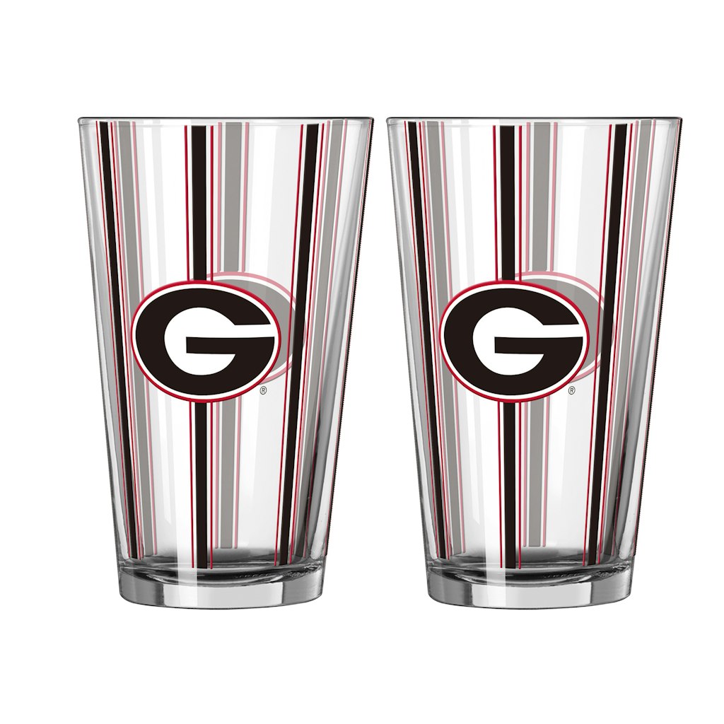Logo Brands Georgia Bulldogs 16oz. Pint Glass 2-Piece Set: $44.99