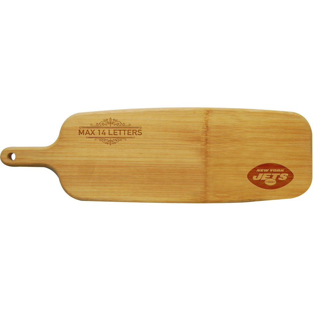 New York Jets Personalized Bamboo Paddle Serving Board: $49.99 New York Jets Personalized Bamboo Paddle Serving Board: $49.99