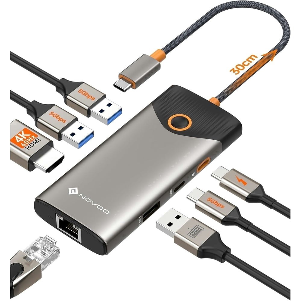 Novoo USB-C Multi-Port Hub: $22.99 Novoo USB-C Multi-Port Hub: $22.99