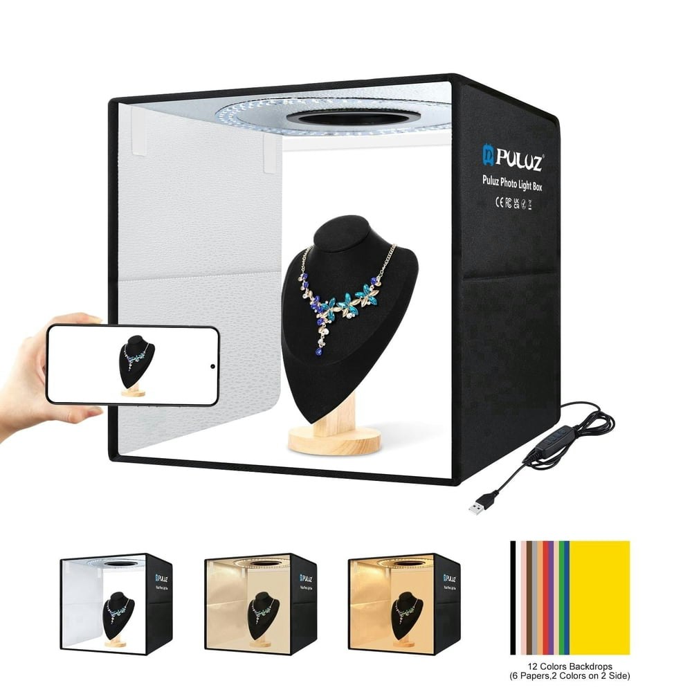 Portable Folding Photo Lighting Soft Box Set with 6 Backdrops: $35.99 Portable Folding Photo Lighting Soft Box Set with 6 Backdrops: $35.99