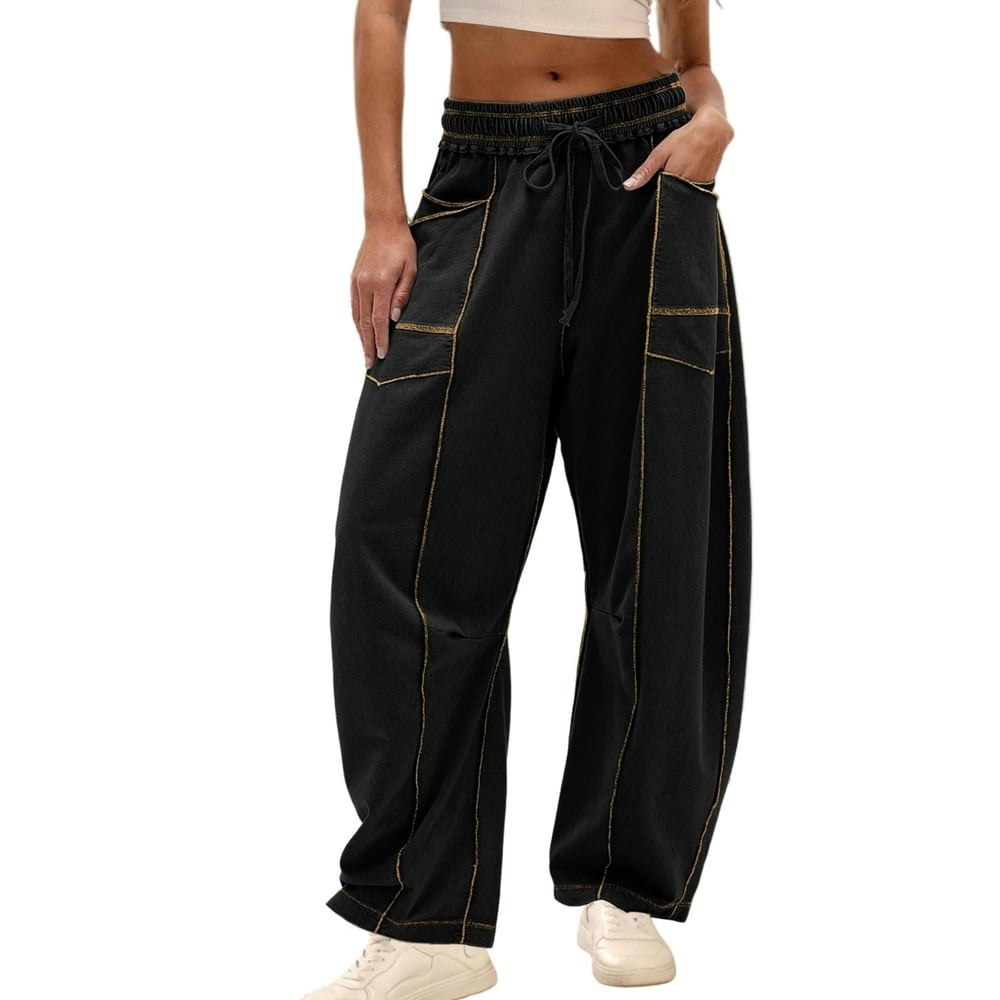 Puwei Women's High-Waisted Barrel Sweatpants: $32.39 Puwei Women's High-Waisted Barrel Sweatpants: $32.39