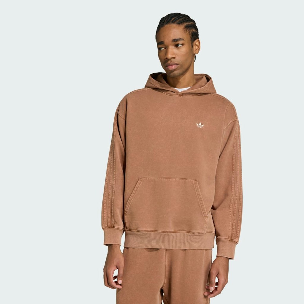 Trefoil Essentials Washed Loose Hoodie: $70 Trefoil Essentials Washed Loose Hoodie: $70