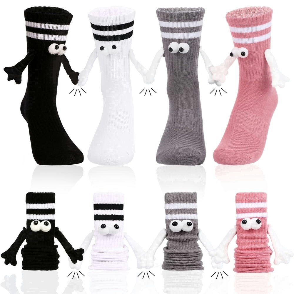 Bocaoying 3D Googly Eye Crew Socks 4-Pack: $7.99 Bocaoying 3D Googly Eye Crew Socks 4-Pack: $7.99