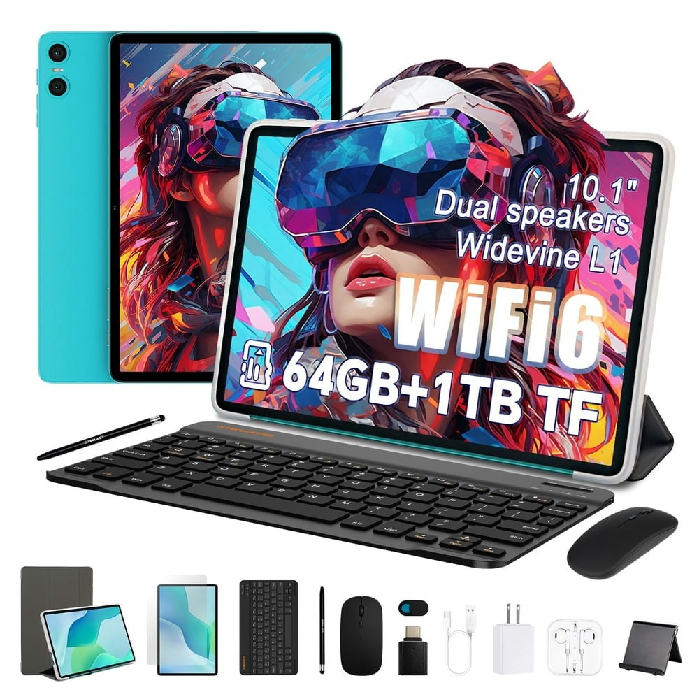 Teclast 10.1-Inch 64GB Android Tablet with Keyboard and Accessories: $69.89