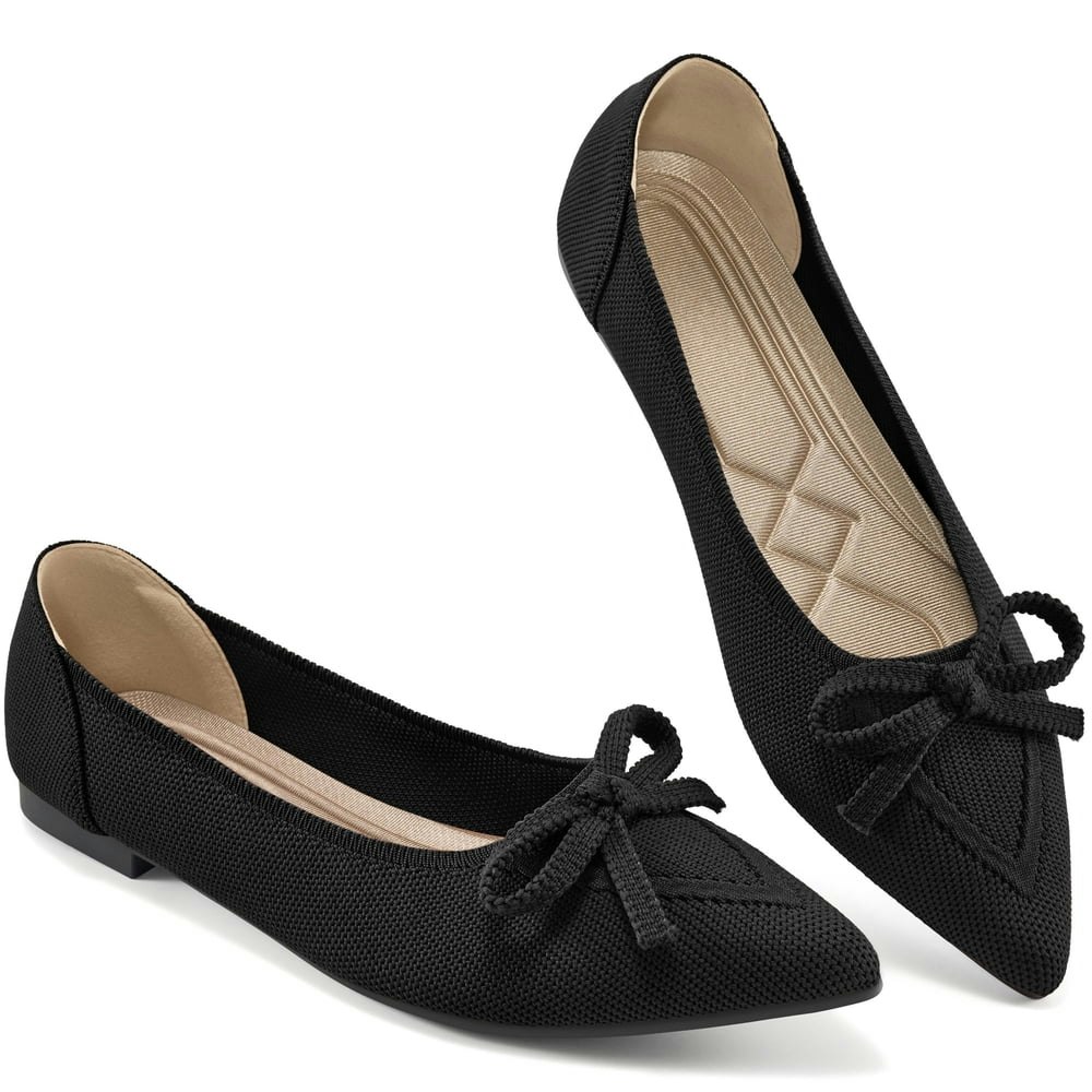 Ecetana Women's Pointed Toe Knit Ballet Flats: $15.98 Ecetana Women's Pointed Toe Knit Ballet Flats: $15.98