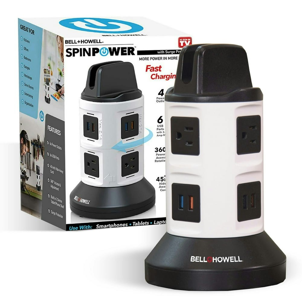 Bell + Howell Spin Power Charging Station Outlet Extender: $27.95