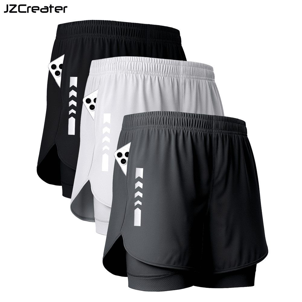 JZCreator Men's 2-in-1 Athletic Shorts 3-Pack: $25.99