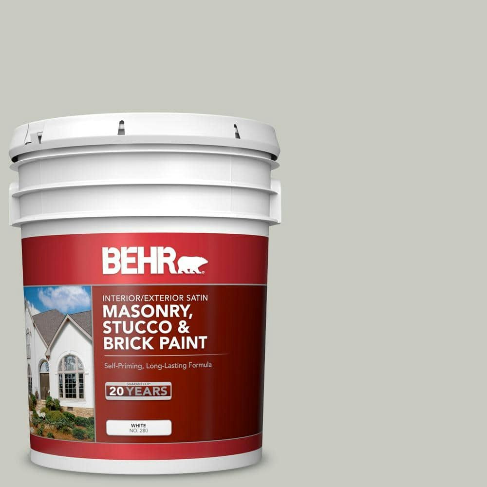 Behr Whitewash Oak Satin Masonry, Stucco, and Brick Paint 5-Gallon: $156 Behr Whitewash Oak Satin Masonry, Stucco, and Brick Paint 5-Gallon: $156