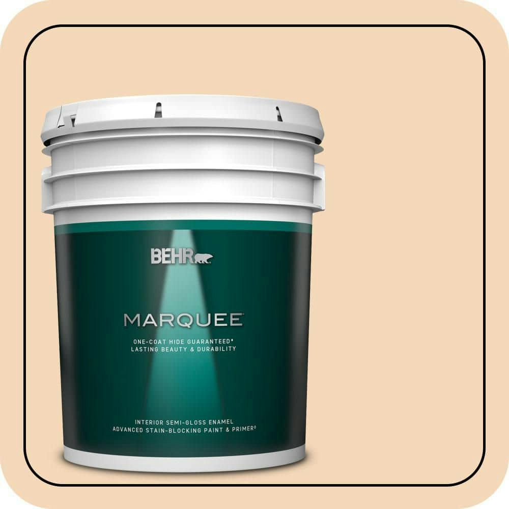 Porcelain Peach Semi-Gloss Interior Paint and Primer 5-Gallon: $301 Porcelain Peach Semi-Gloss Interior Paint and Primer 5-Gallon: $301