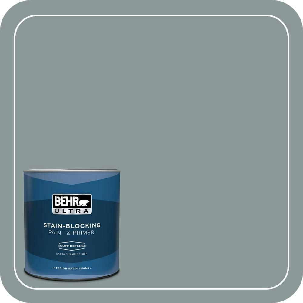 Evening Fog Satin Interior Paint and Primer 1-Quart Can: $23.98