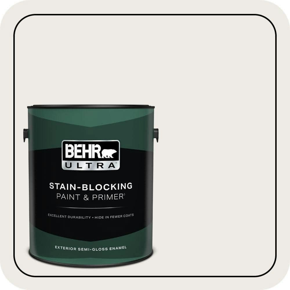 Behr Premium Plus 1-Gallon Semi-Gloss Exterior Paint & Primer: $61.98 Behr Premium Plus 1-Gallon Semi-Gloss Exterior Paint & Primer: $61.98