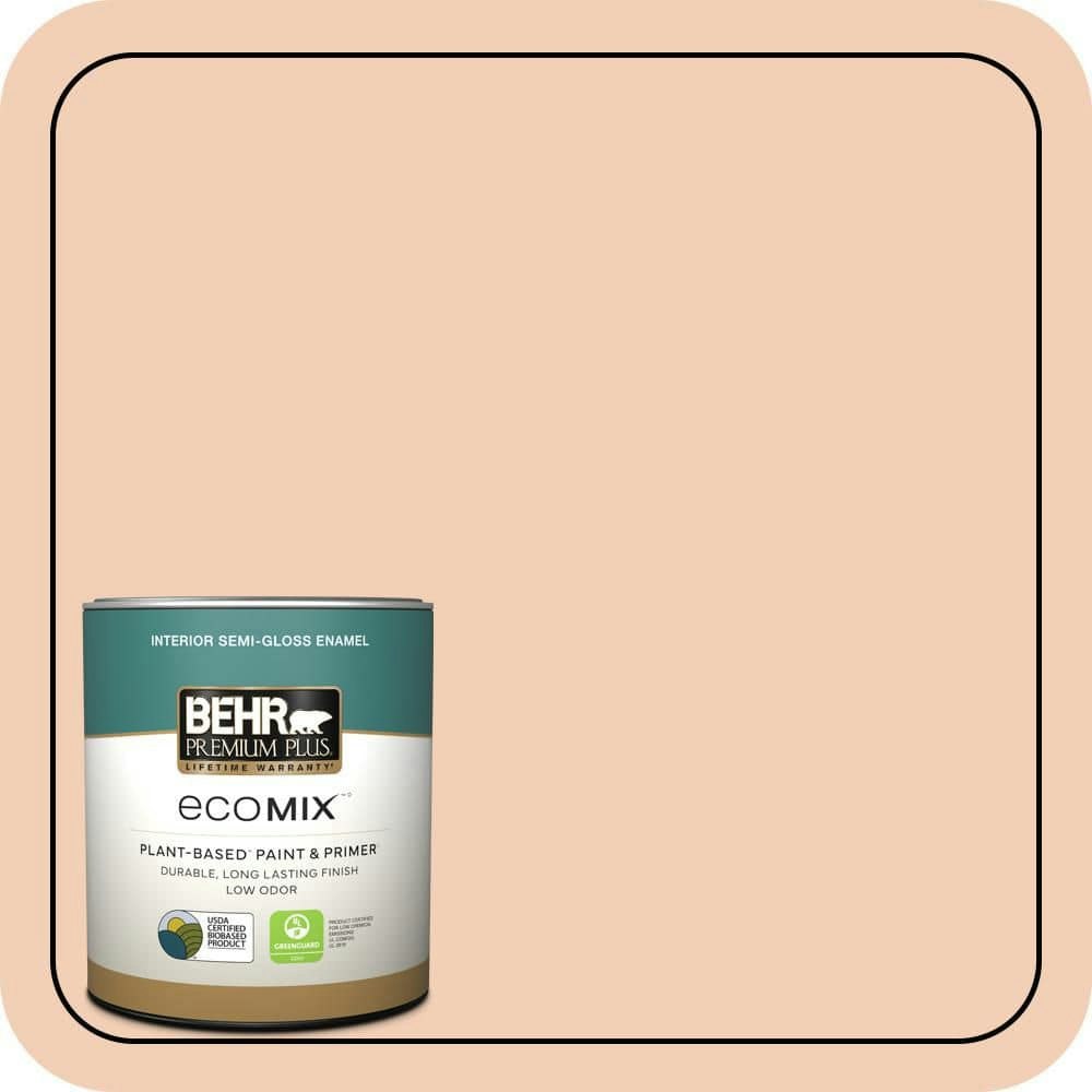 EcoMix Apricot Freeze Semi-Gloss Interior Paint and Primer 1-Quart: $22.48