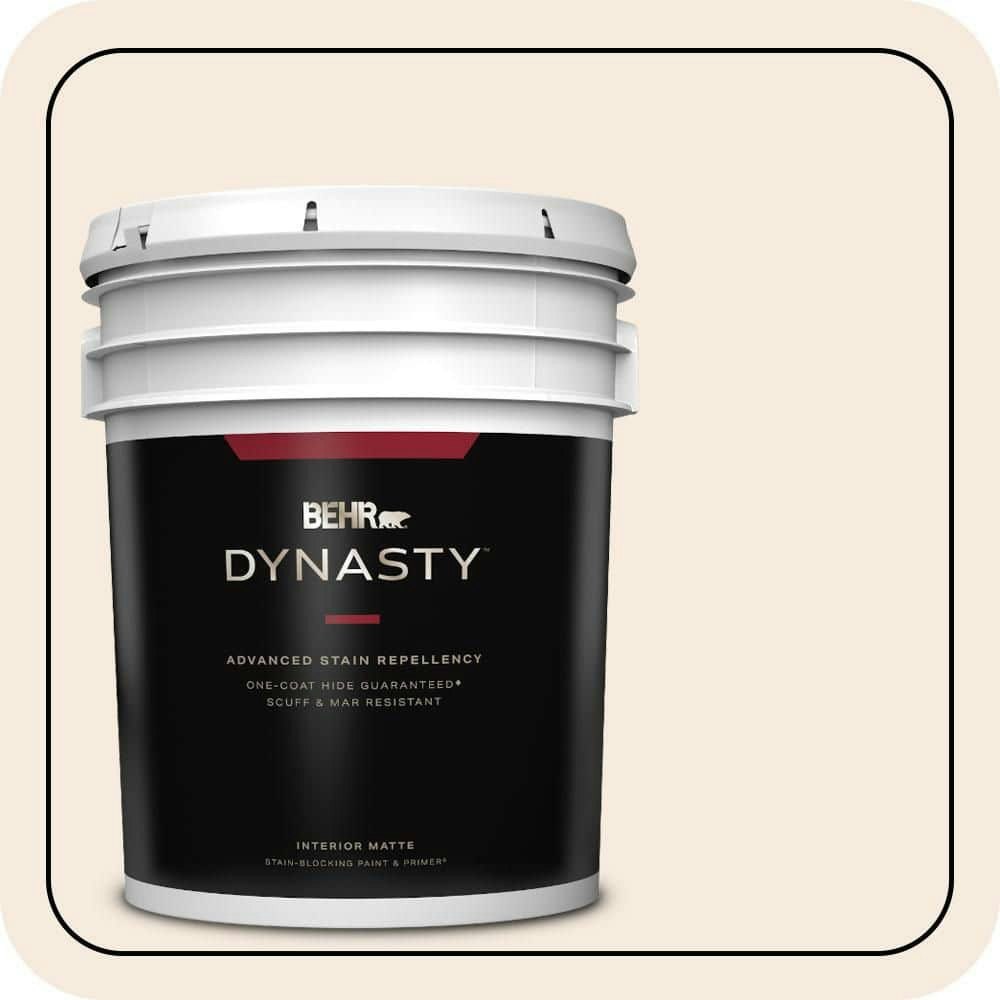 Behr 5-Gallon Soft Muslin Matte Interior Stain-Blocking Paint and Primer: $289