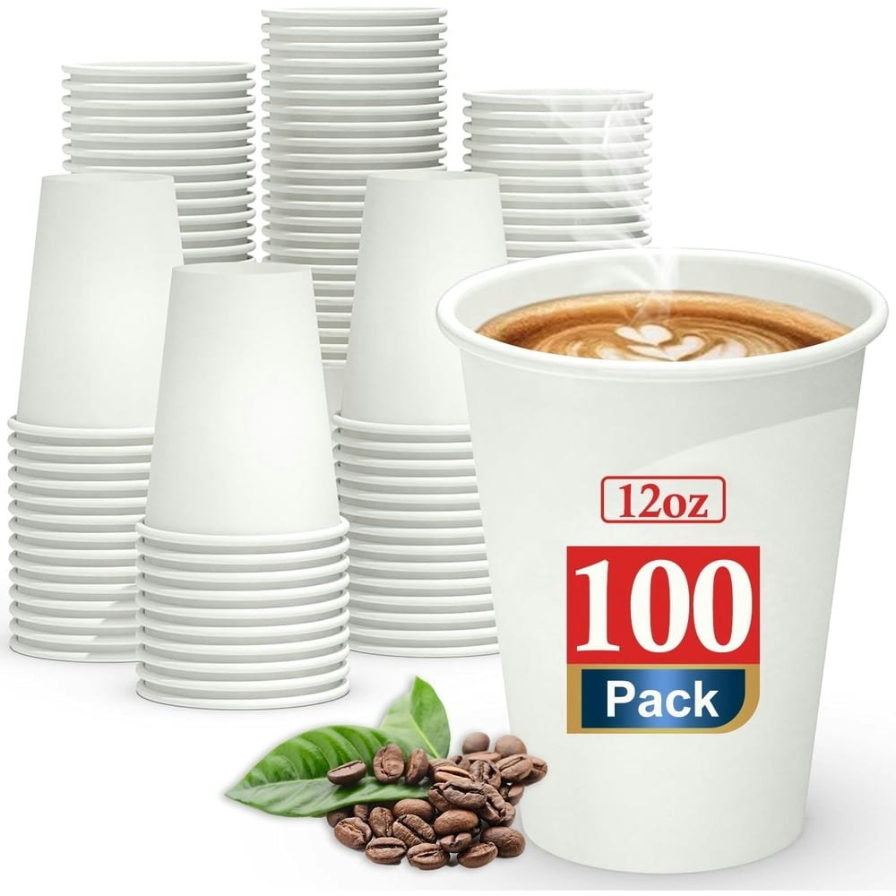 12-oz Disposable Paper Cups 100-Pack: $13.59 12-oz Disposable Paper Cups 100-Pack: $13.59
