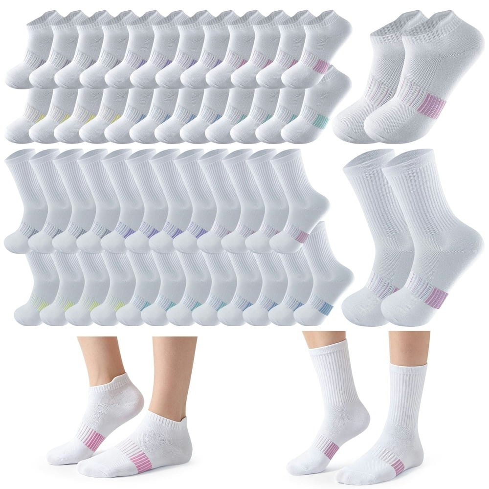 Sophproton Women's Athletic Socks 24-Pair Set: $26.49 Sophproton Women's Athletic Socks 24-Pair Set: $26.49
