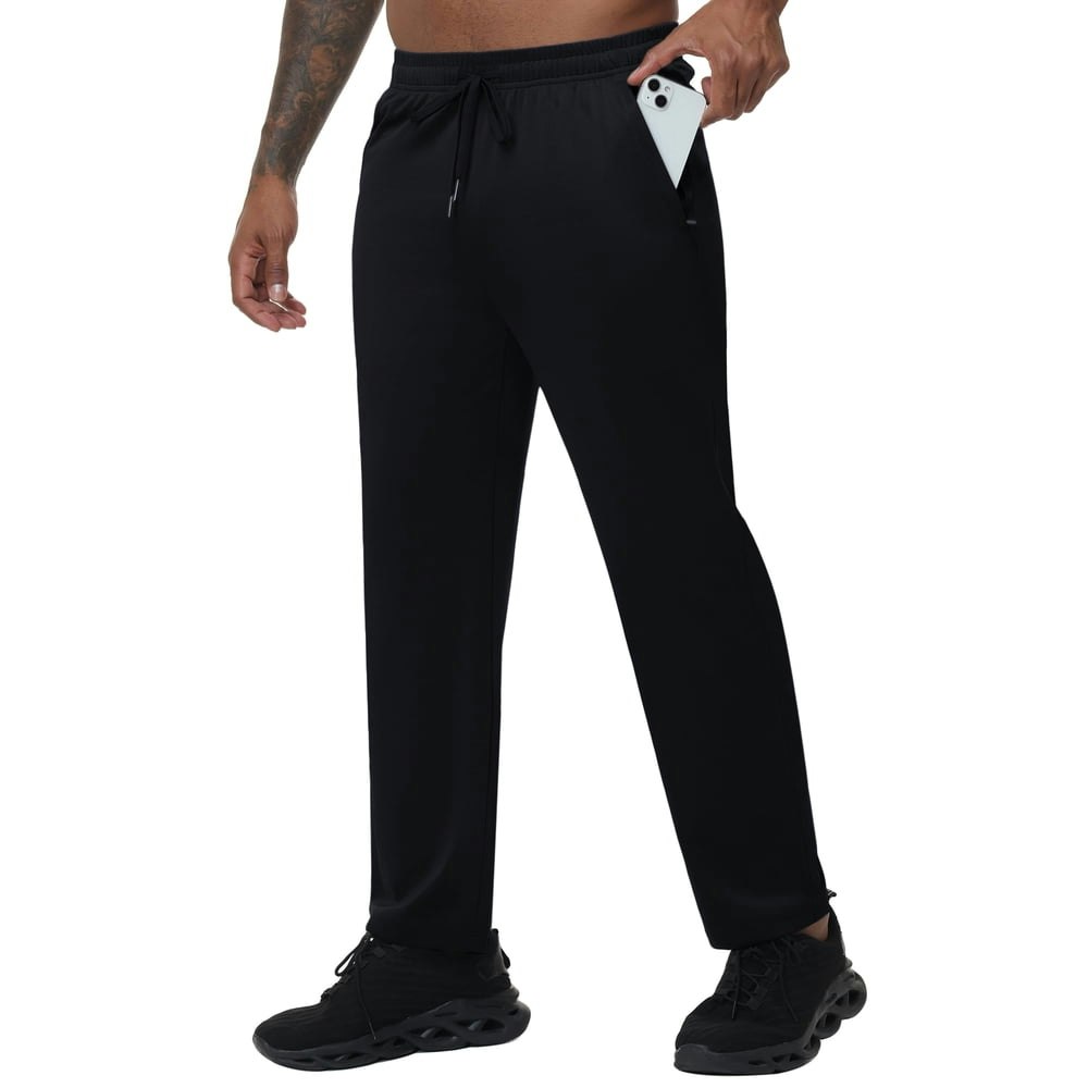 Men's Athletic Open Bottom Sweatpants: $19.98 Men's Athletic Open Bottom Sweatpants: $19.98