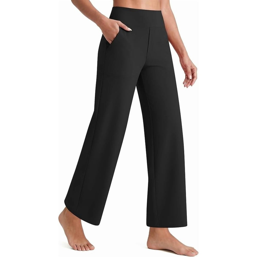 Uzmog High-Waisted Wide Leg Yoga Pants with Pockets: $15.99 Uzmog High-Waisted Wide Leg Yoga Pants with Pockets: $15.99