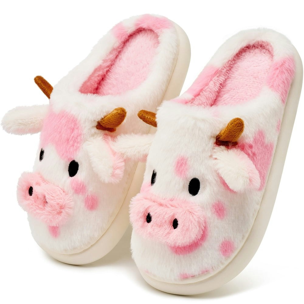 Ecetana Women's Fuzzy Cow Slippers: $9.99 Ecetana Women's Fuzzy Cow Slippers: $9.99